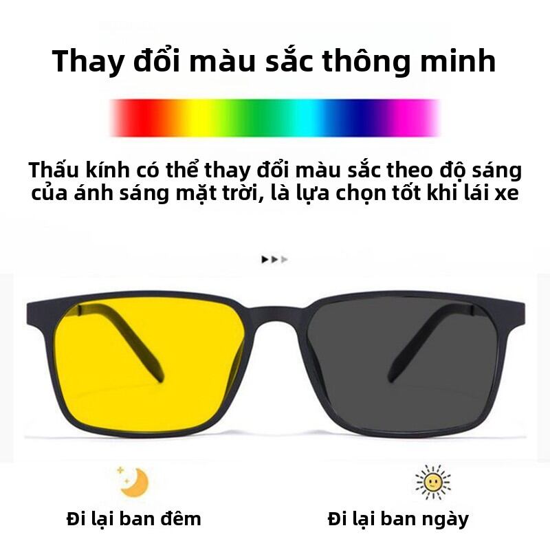 JIFANPAUL | Kính Mát Chống Tia UV Đổi Màu Thông Minh Tăng Cường Thị Giác Ban Đêm Chống Ánh Sáng Chói