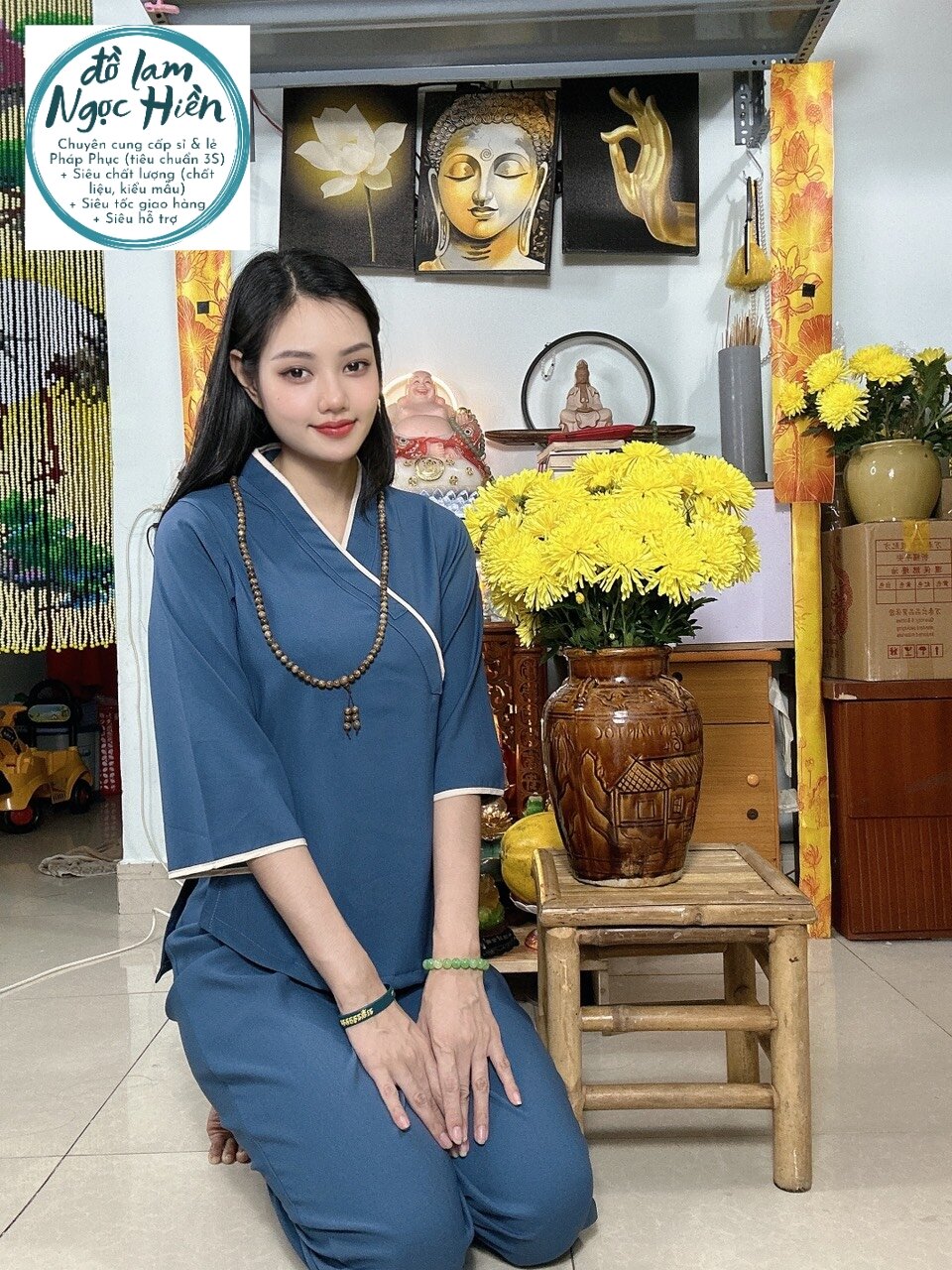 Pháp Phục, Đồ Lam Đi Chùa Nữ Mẫu La Hán (Hiền Hồ)