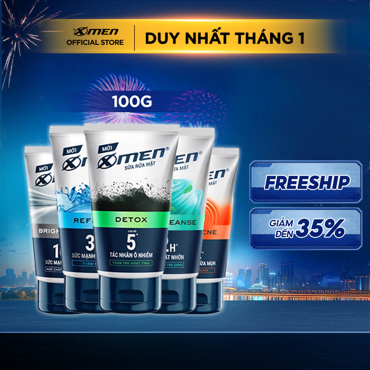 Sữa Rửa Mặt Xmen 100g - Detox Khỏe Da. Ngừa Mụn Hiệu Quả