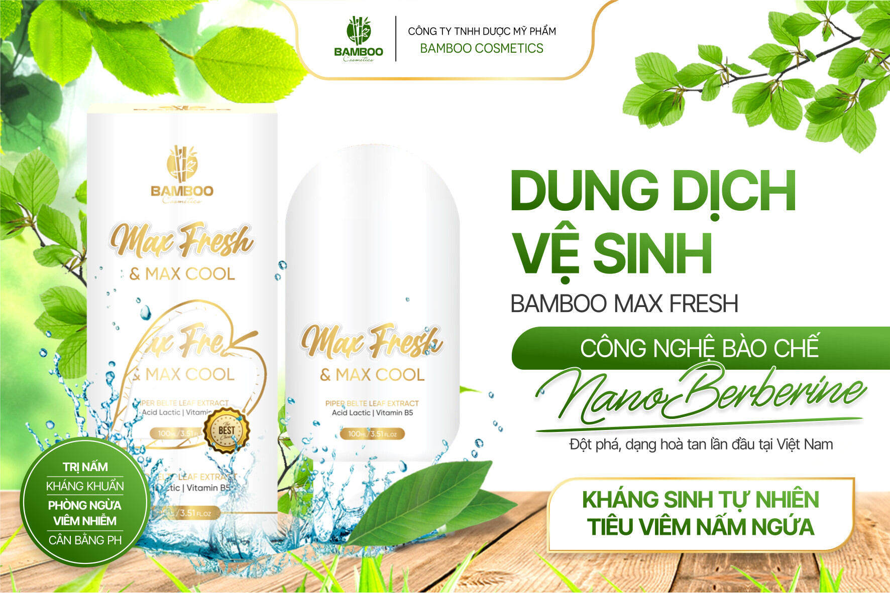 Dung dịch vệ sinh maxfresh bamboo