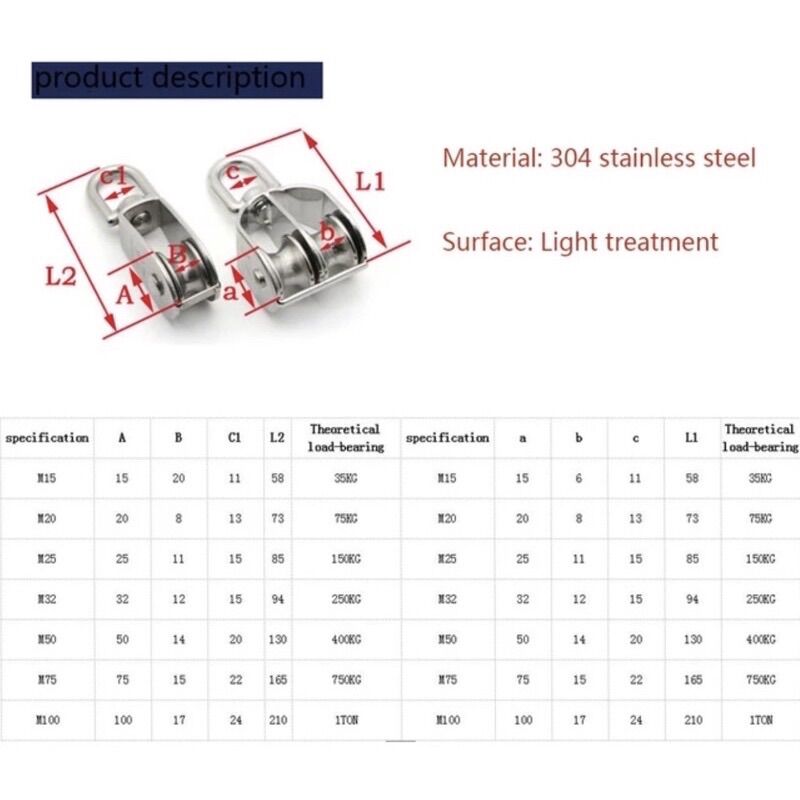 Ròng Rọc INOX 304 Đơn và Đôi