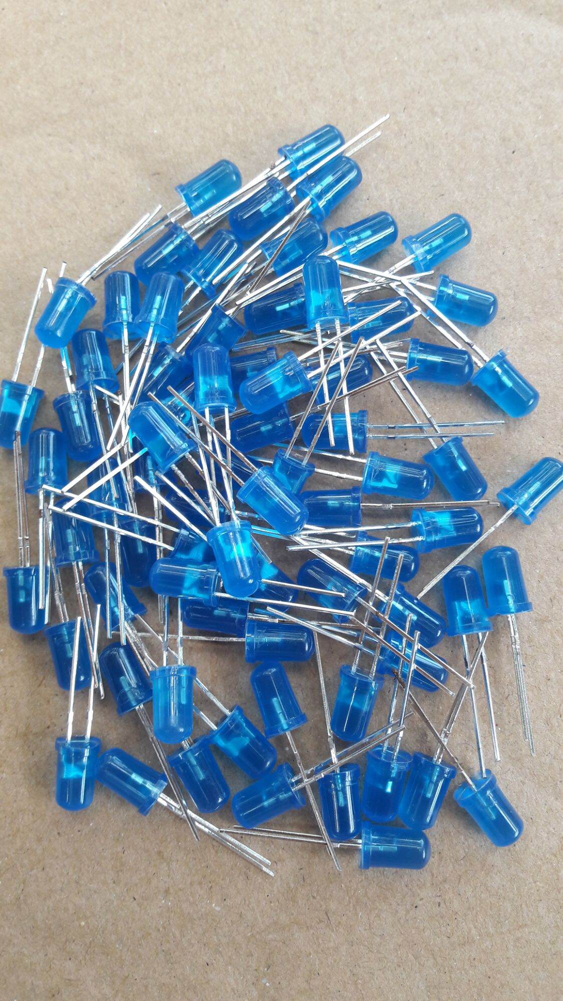 Gói 100 bóng đèn led 5mm màu xanh dương