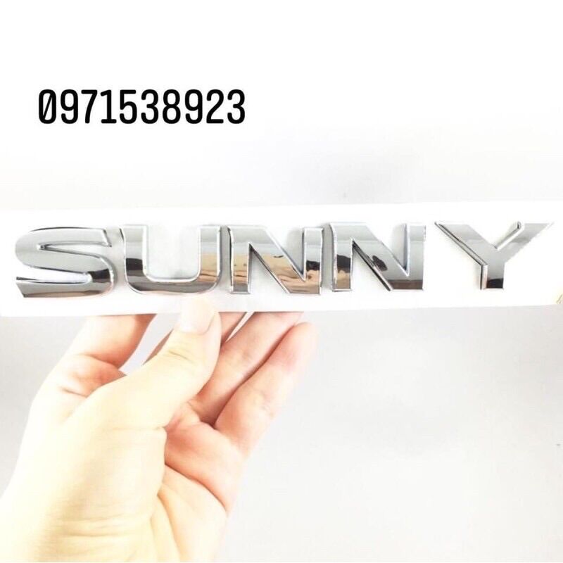 chữ nổi SUNNY dán đuôi xe
