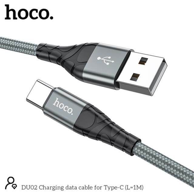 dây Cáp sạc nhanh iPhone, cáp sạc nhanh iPhone micro type-c hoco DU02 dây bọc dù siêu bền