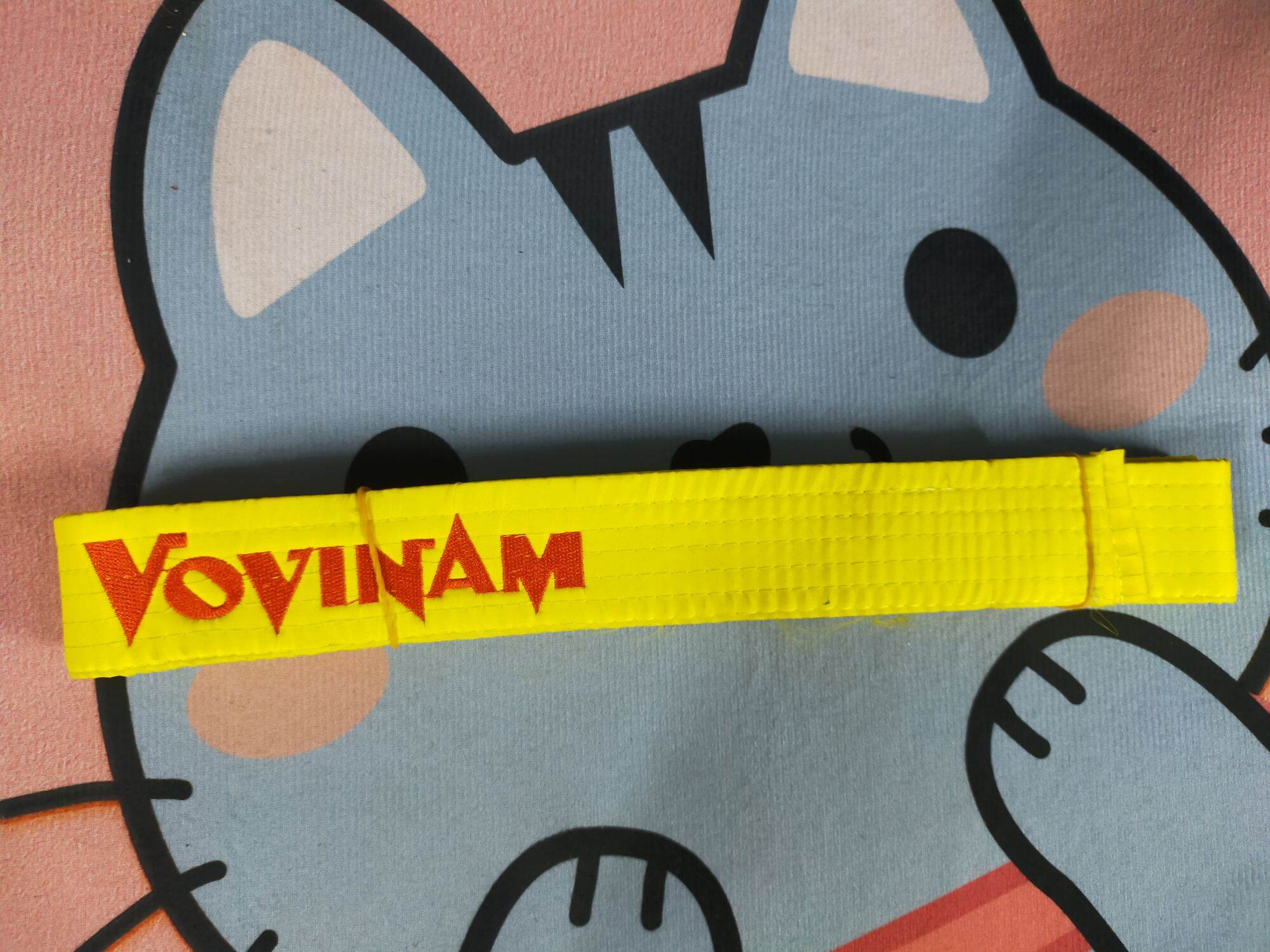 Đai Thêu Vovinam Màu Vàng