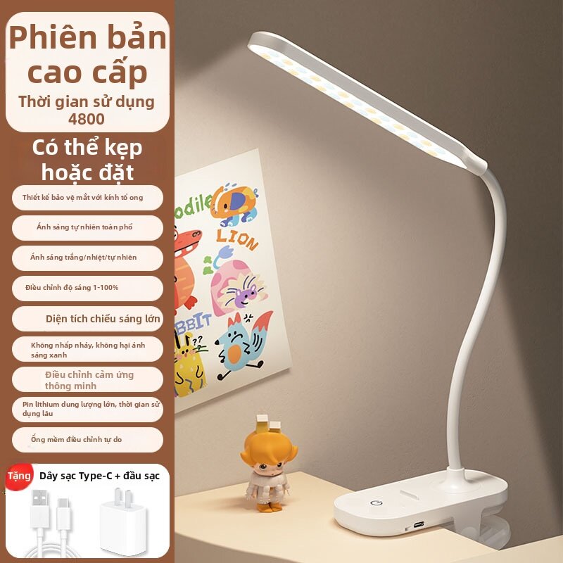 Đèn Bàn LED Nạp Lại Có Thể Kẹp