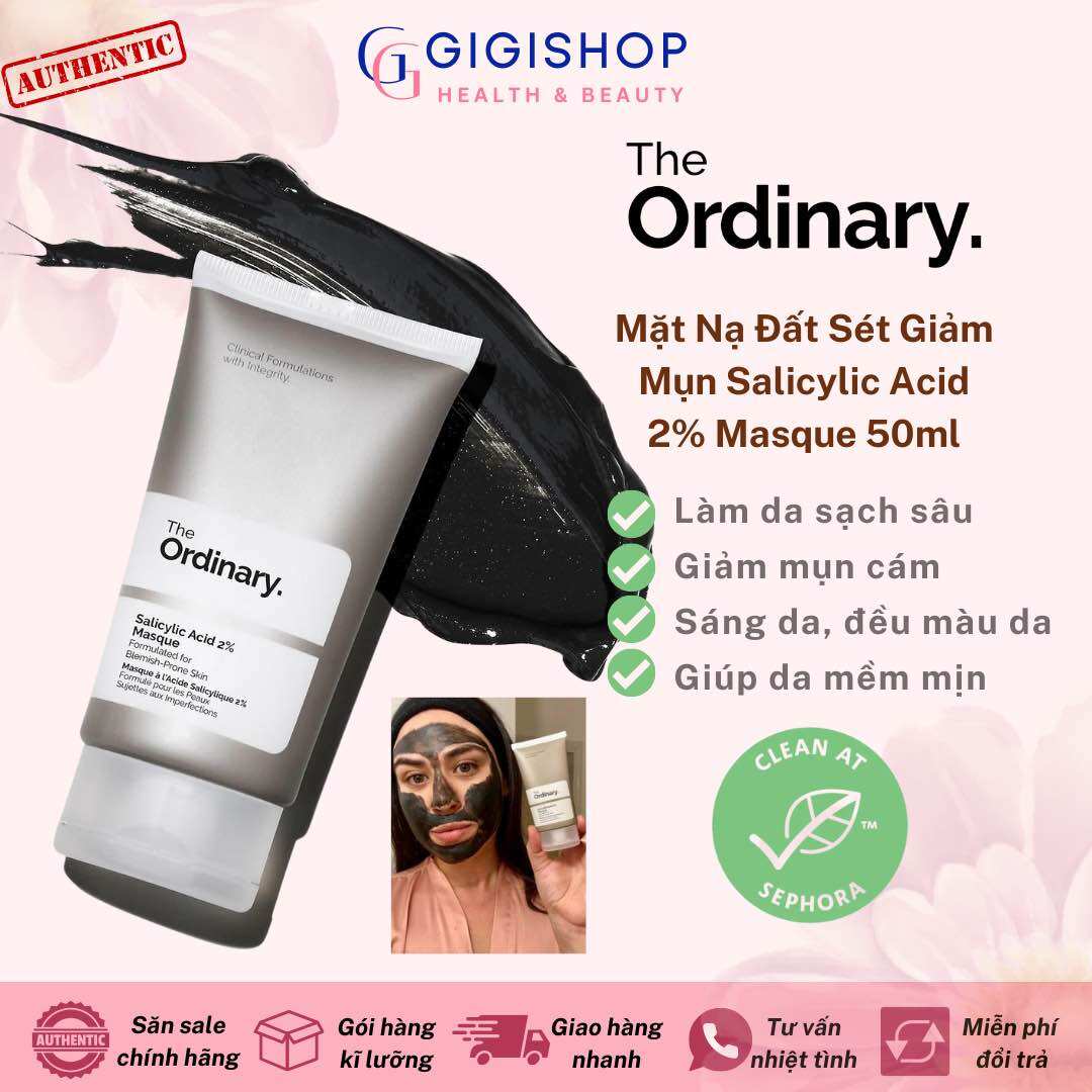 Mặt Nạ Đất Sét Giảm Mụn The Ordinary Salicylic Acid 2% Masque 50ml [Bill Mỹ]