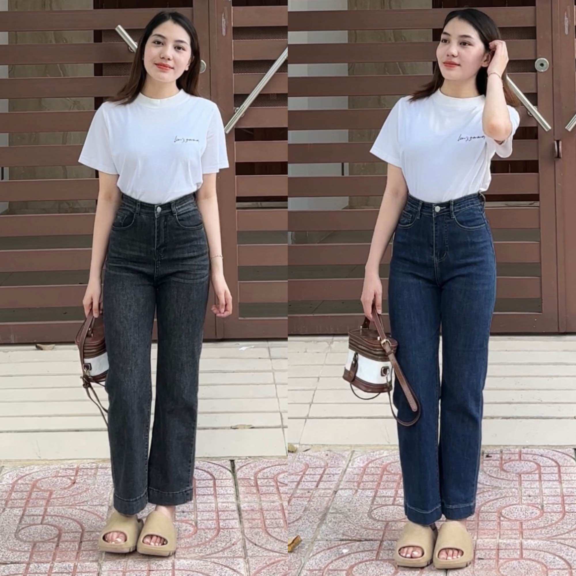 Quần jean ống đứng size đại co giãn