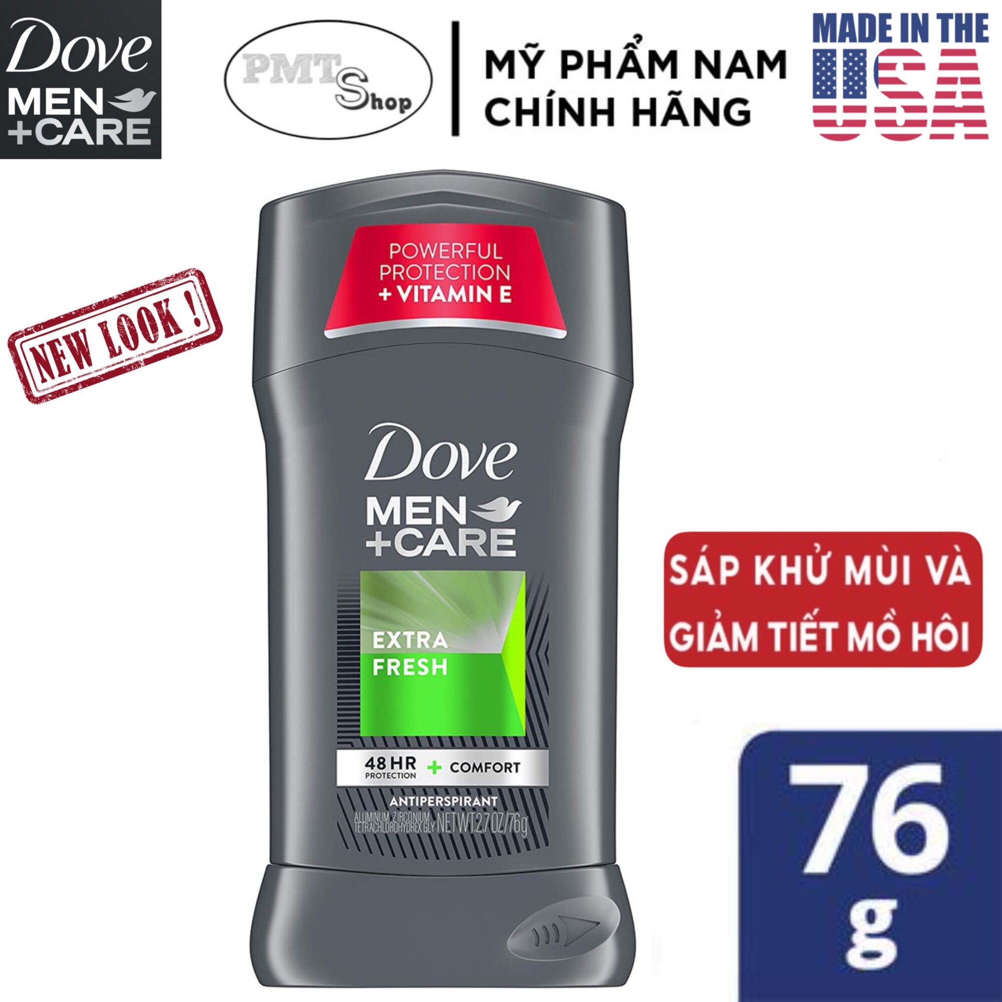 Lăn sáp khử mùi nam Dove Men Care Extra Fresh 76g (sáp trắng) nhập khẩu