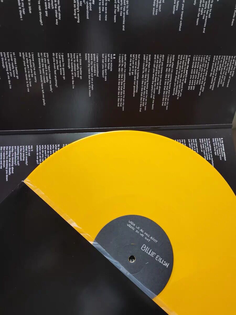 Đĩa nhạc than Billie Eilish When we all fallasleep 12 inch