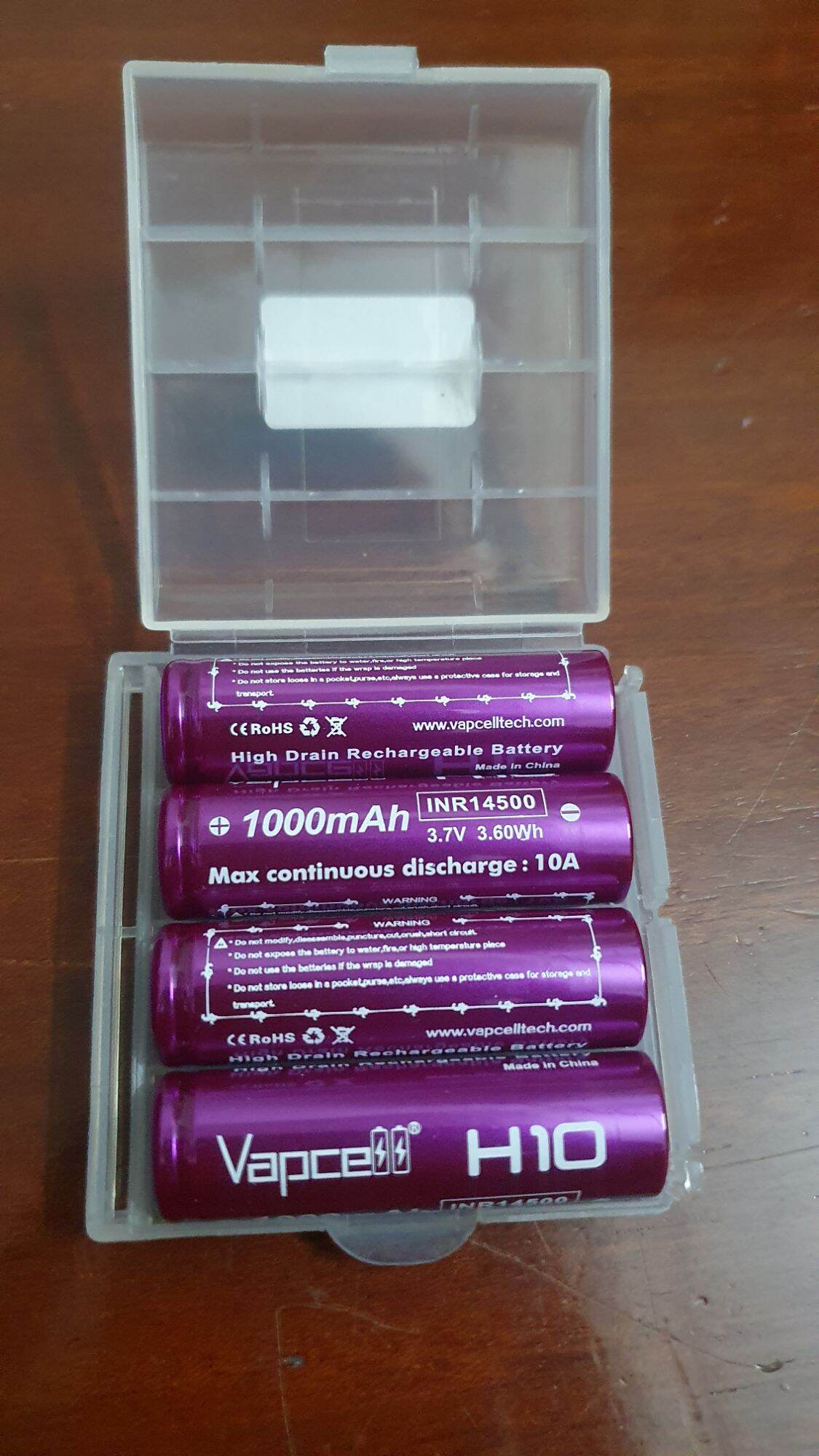 2 pin sạc vapcell 14500 h10