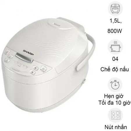 Nồi cơm điện tử Sharp 1.5 lít KS-COM150EV-WH