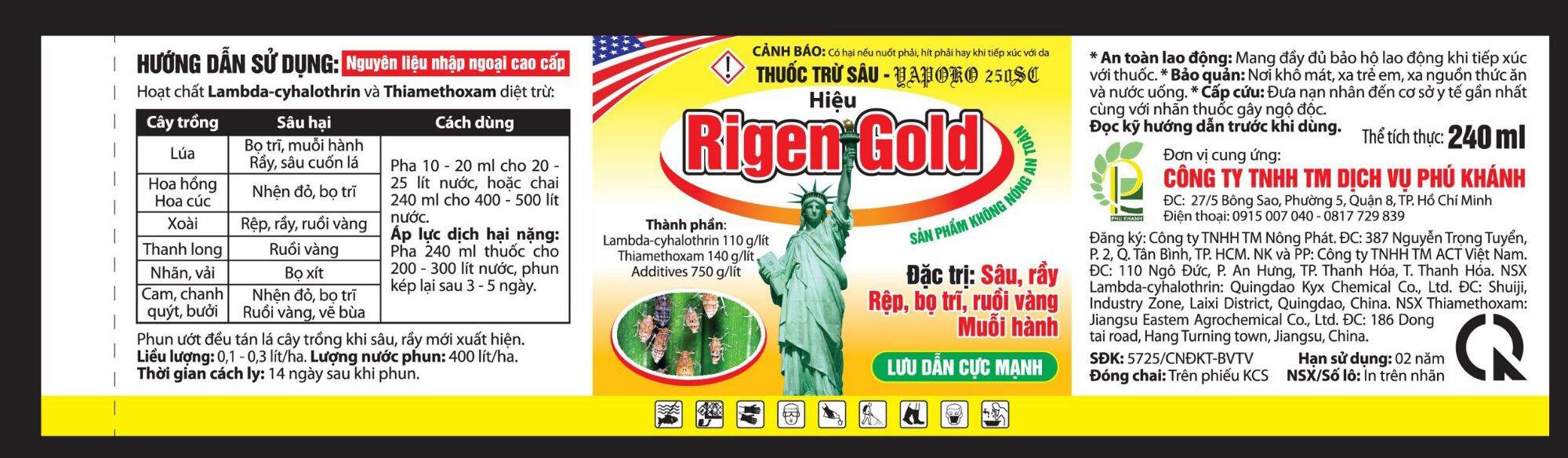 Thuốc trừ sâu Regent GOLD ( thay thế Regent 5SC) diệt trừ bọ trĩ bọ ...