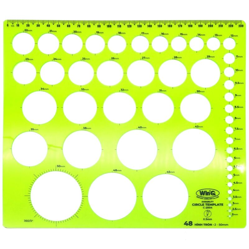 (Combo 2c) Thước vẽ hình tròn WinQ (C-2004)