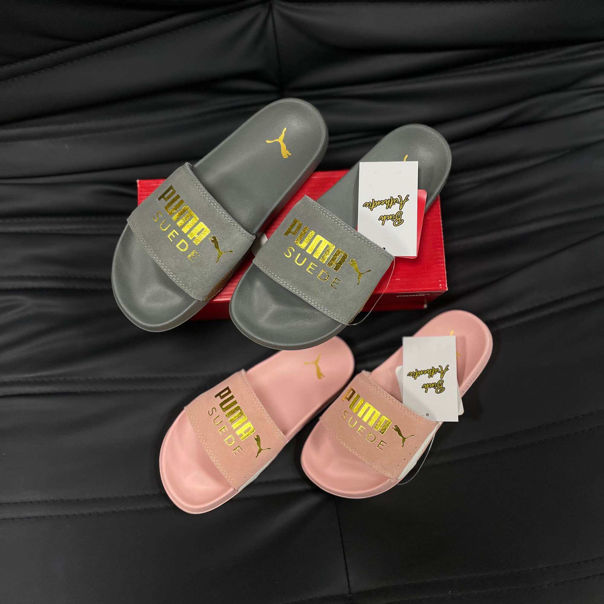 Chính Hãng Dép quai ngang PuMa Sue.de Hồng v Xám