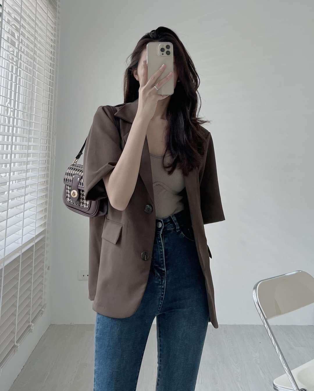 [Nhập RAISINGSTAR18, giảm 30k cho đơn 99k]ÁO KHOÁC BLAZER TAY CỘC 1 LỚP TRẺ TRUNG