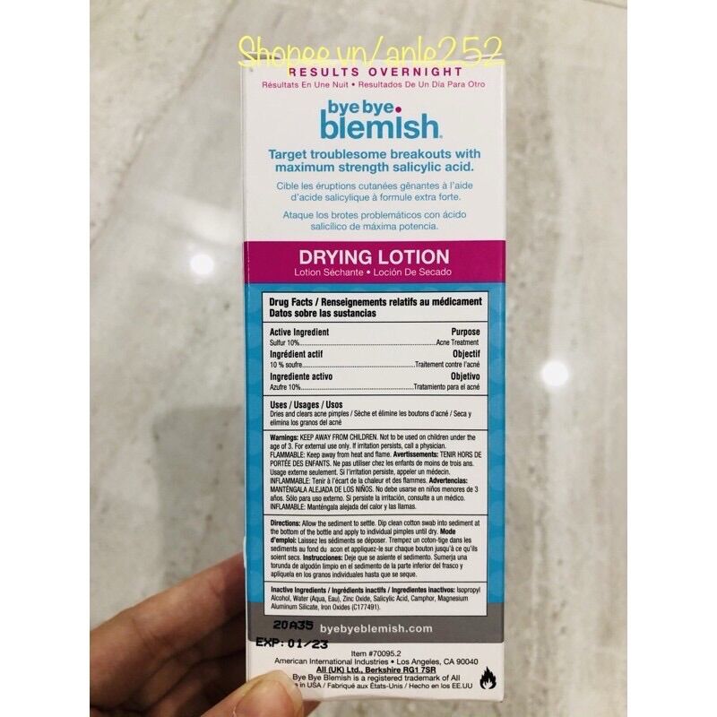 GIẢM MỤN BYE BYE BLEMISH CỦA MỸ