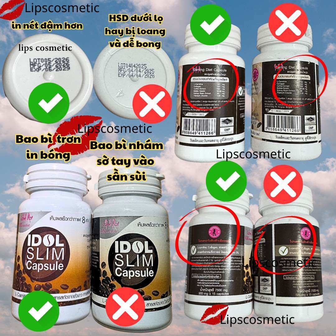 Viên uống giảm cân Idol Slim Capsule Thái Lan 15v Hạn Sử Dụng 2028