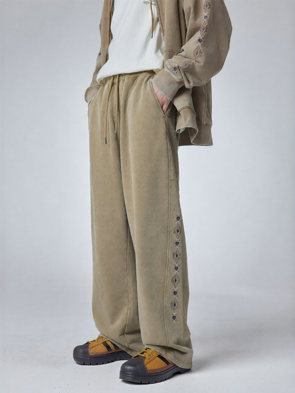 Guuka | Vintage Retro Style Pure Cotton Casual Pants 400g Giá 1,393,000 Đồng*Miễn phí vận chuyển