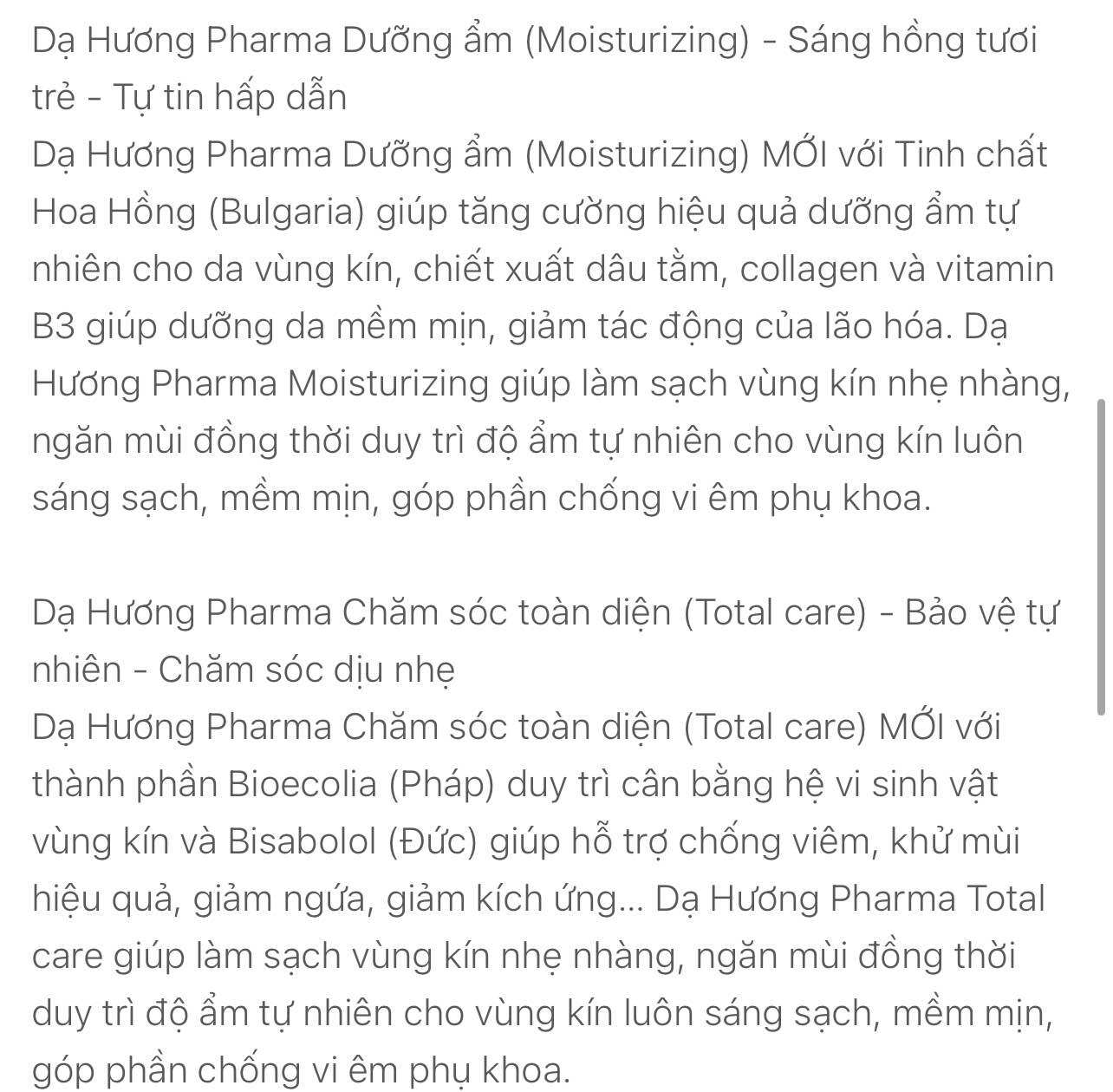 Dung Dịch Vệ Sinh Phụ Nữ Dạ Hương Pharma Chai 120ml