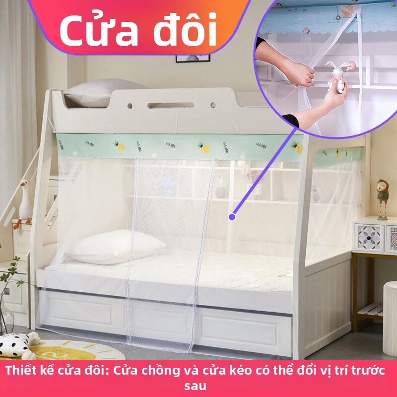 Giường Ngủ Đôi Tầng Cho Trẻ Em Có Màn Chống Muỗi