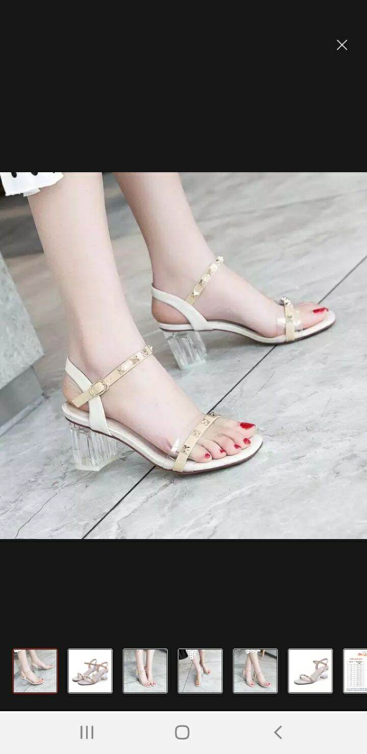 giày cao gót nữ đính đá size nhỏ 33 đến 44
