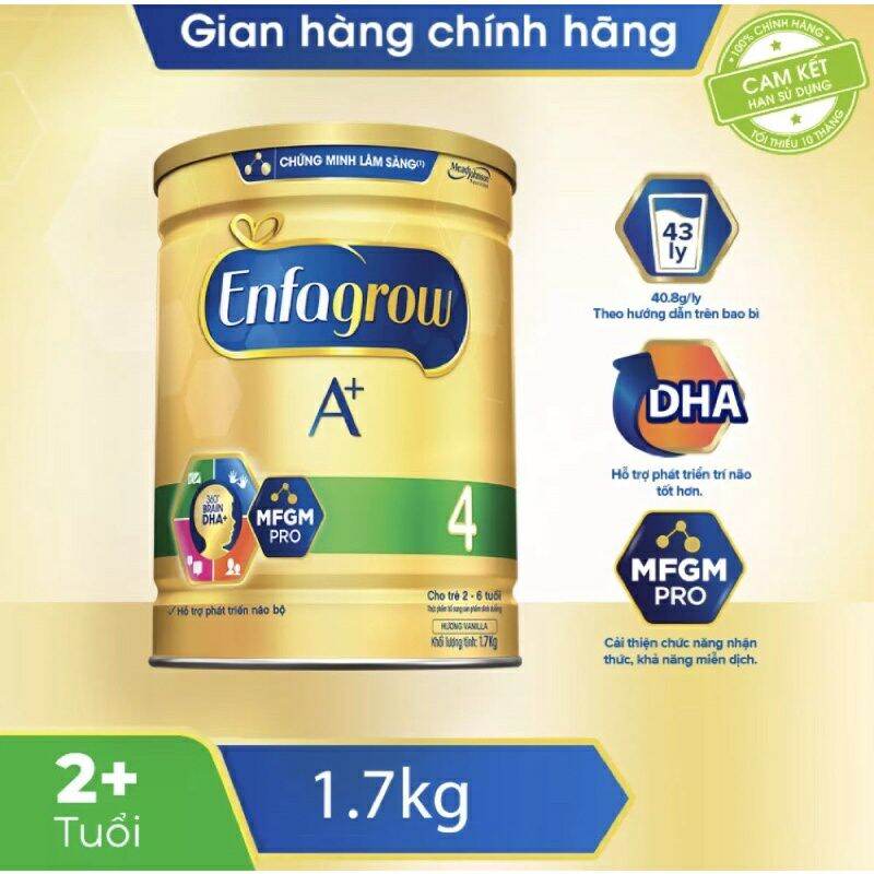 [HCM]Sữa bột Enfagrow A+ 4 1,7kg.  Date 2023