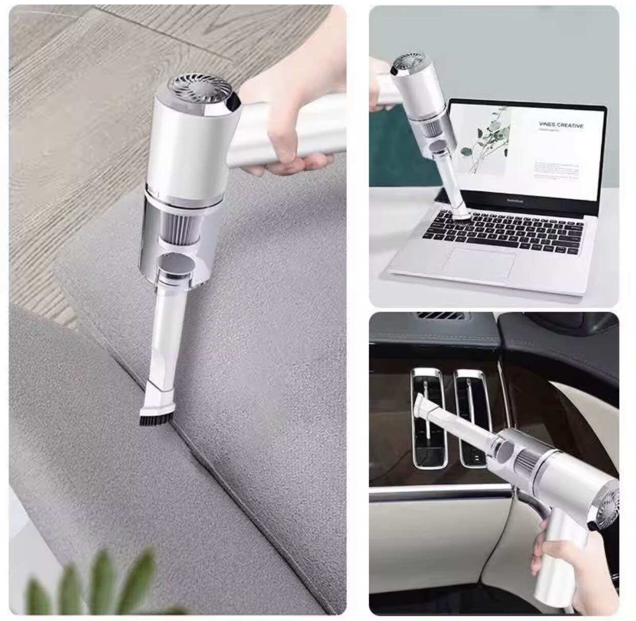 Máy hút bụi cầm tay Mini Máy hút không dây lực hút siêu mạnh sử dụng pin sạc