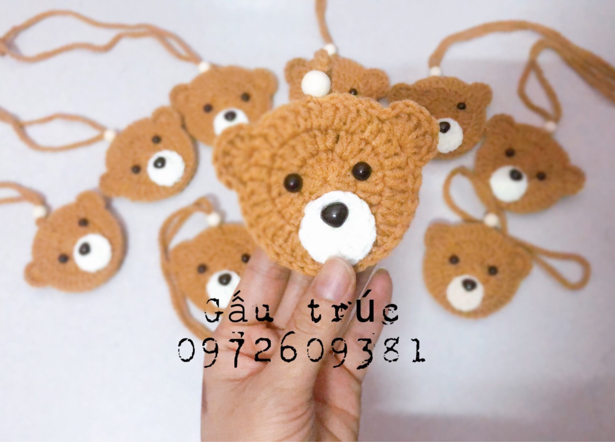 Túi đựng tỏi cho bé hình gấu nâu