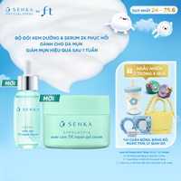 BỘ ĐÔI SENKA DƯỠNG DA 3X PHỤC HỒI (KEM DƯỠNG 3X PHỤC HỒI DÀNH CHO DA MỤN 50G & SERUM DƯỠNG DA 3X PHỤC HỒI DÀNH CHO DA MỤN 30ML)