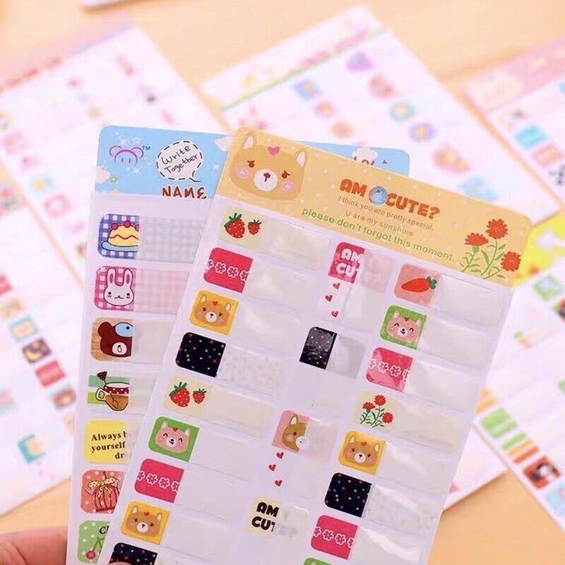 Name sticker - nhãn dán họ tên