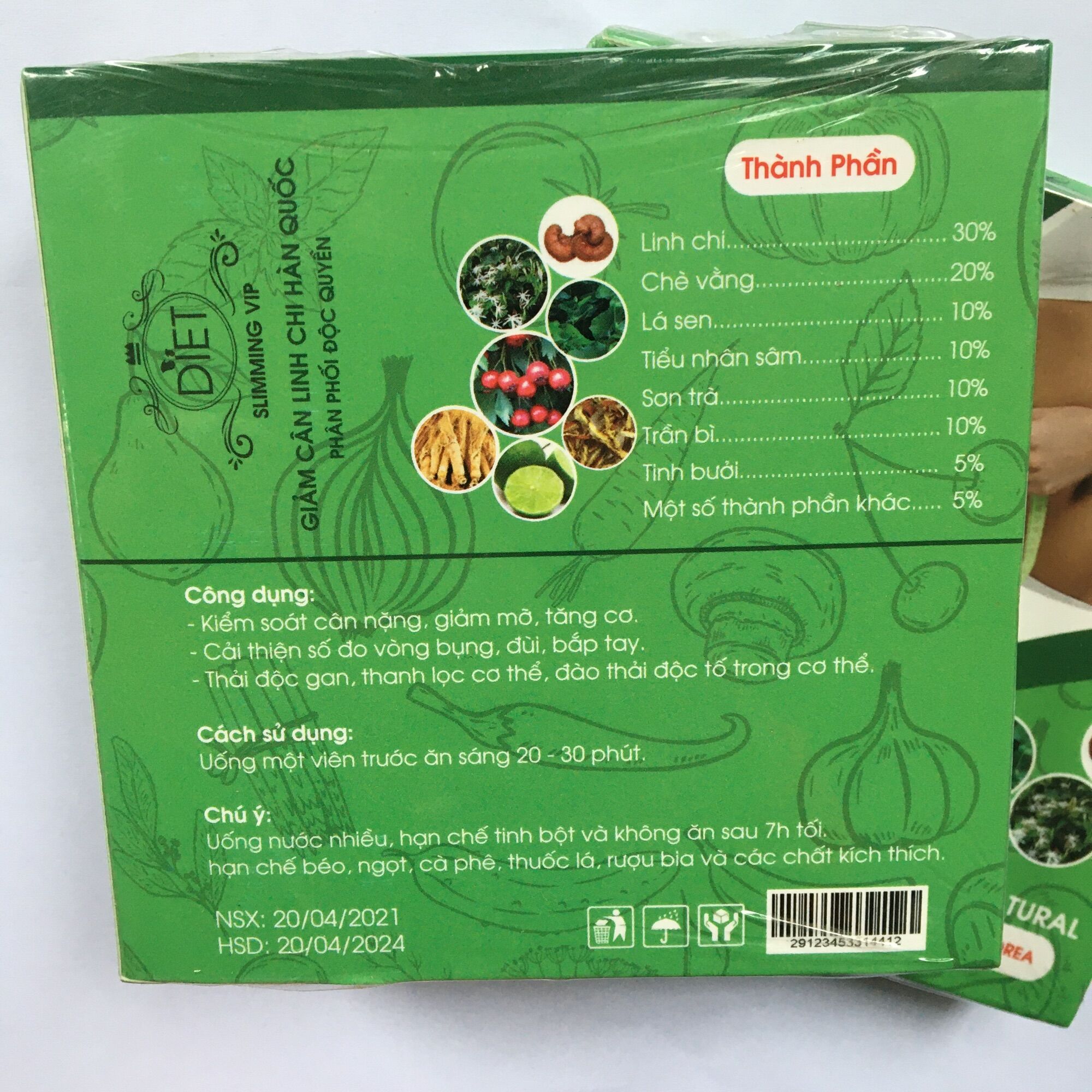 Giảm cân linh chi [ Bao Giảm 4-9 kg ]