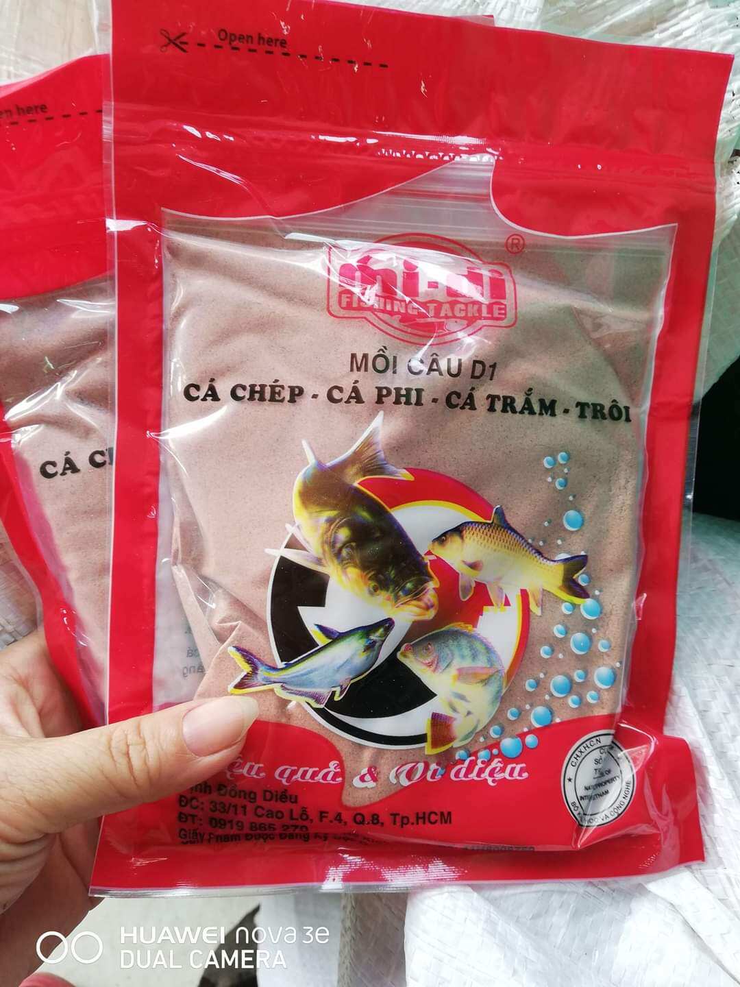 Mồi cám câu cá D1 Siêu nhạy ,chuyên cá chép,cá rô phi,trắm,trôi...