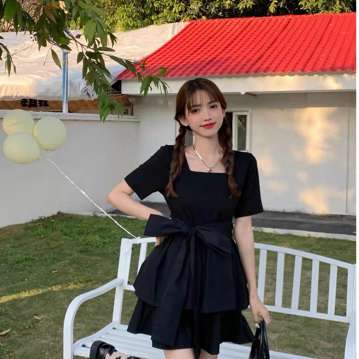 đầm bigsize cổ vuông