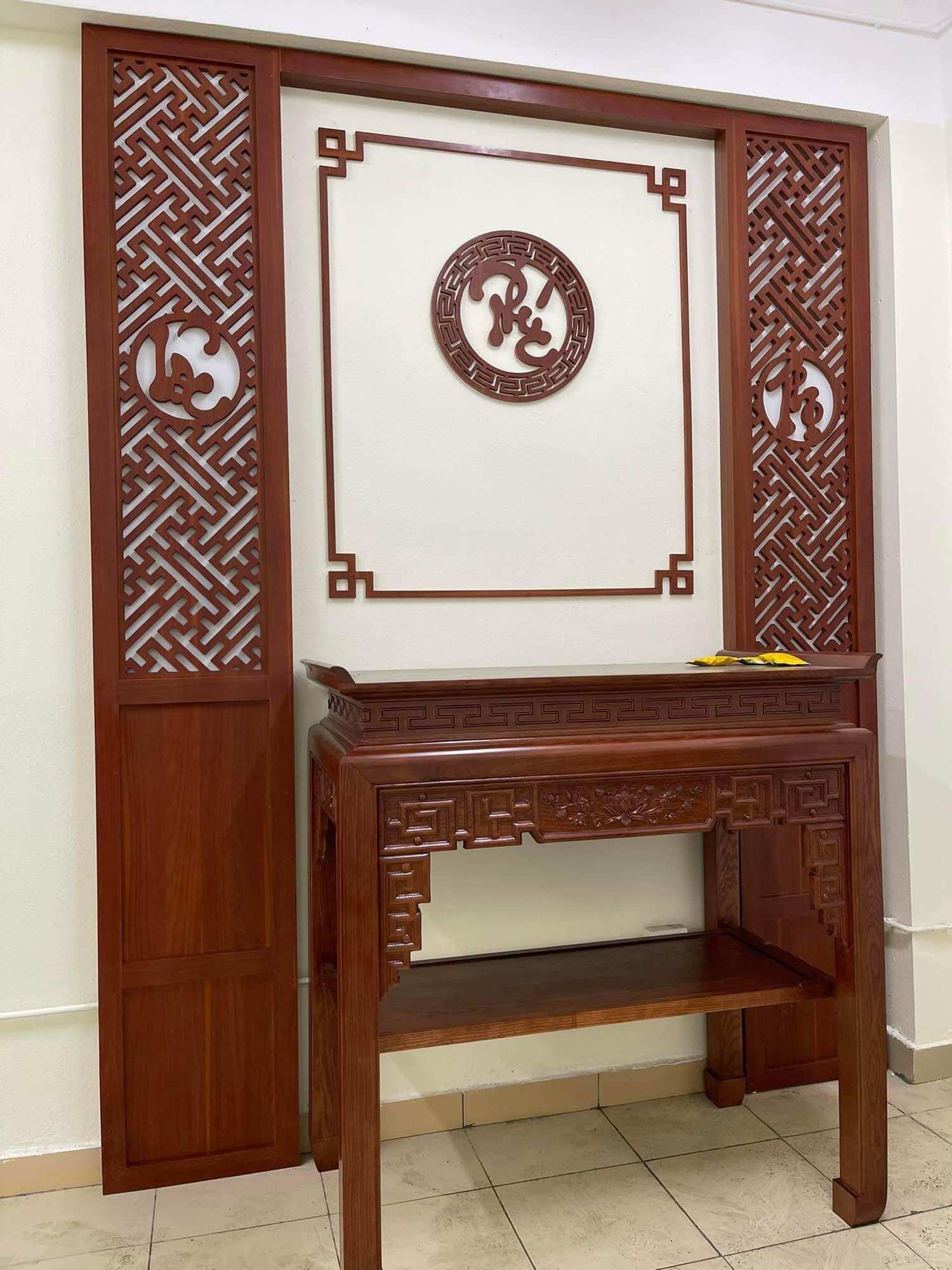 bàn thờ gỗ sồi 127cm