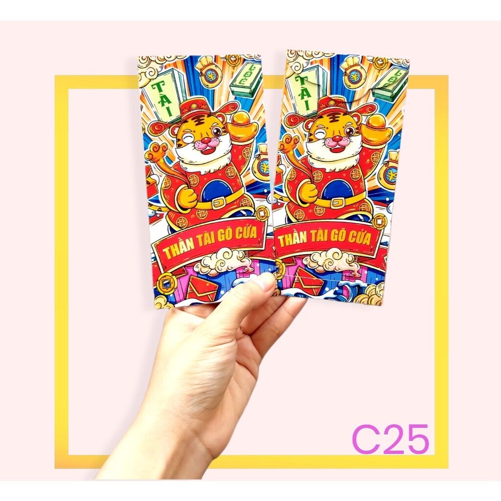 [Set 10 bao] Bao Lì Xì Hình Cọp Cute Năm Nhâm Dần 2022