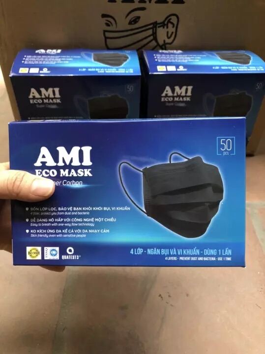 Khẩu Trang Y Tế Ami Hộp 50 Cái ( Mầu Đen )