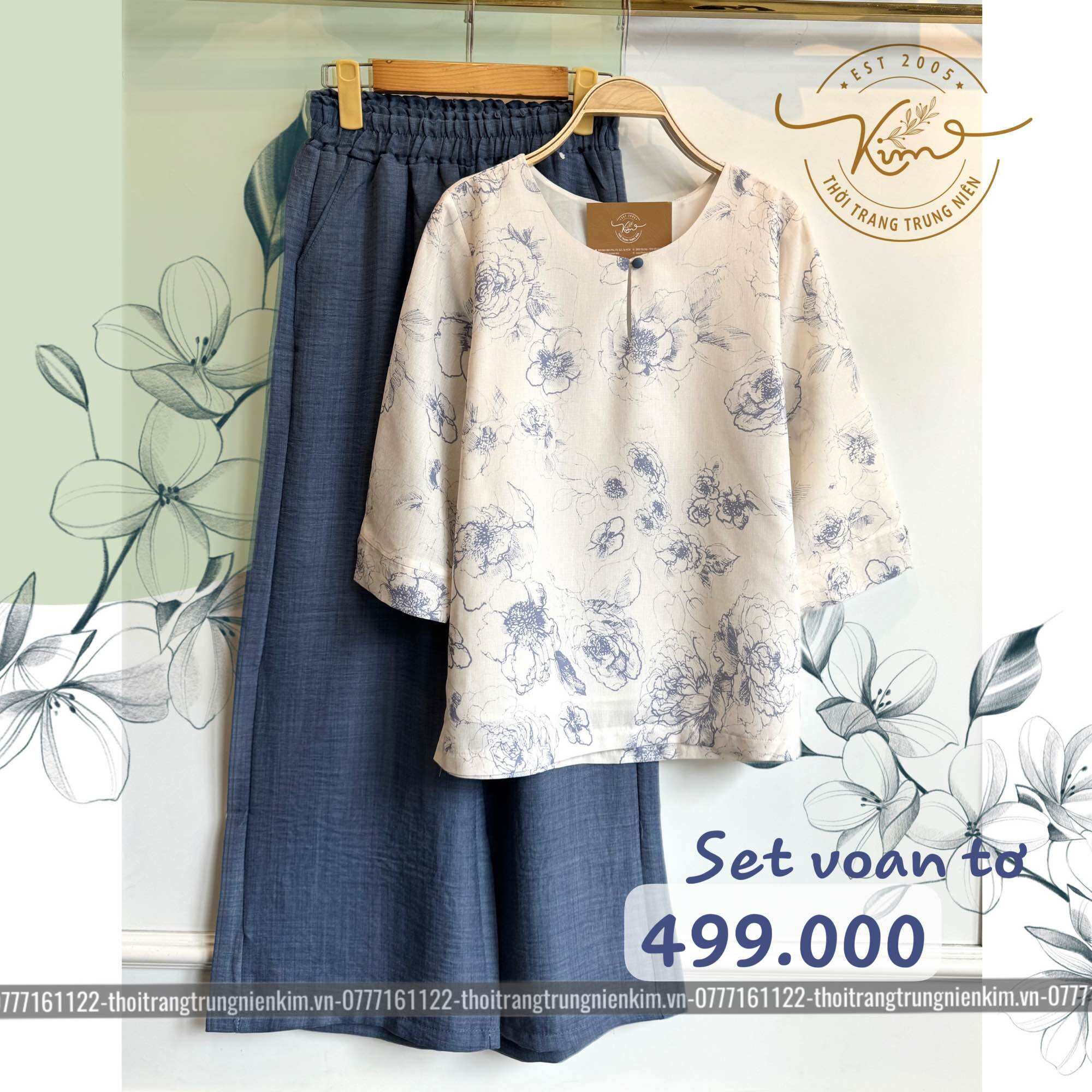 Set lụa đính đá sang trọng