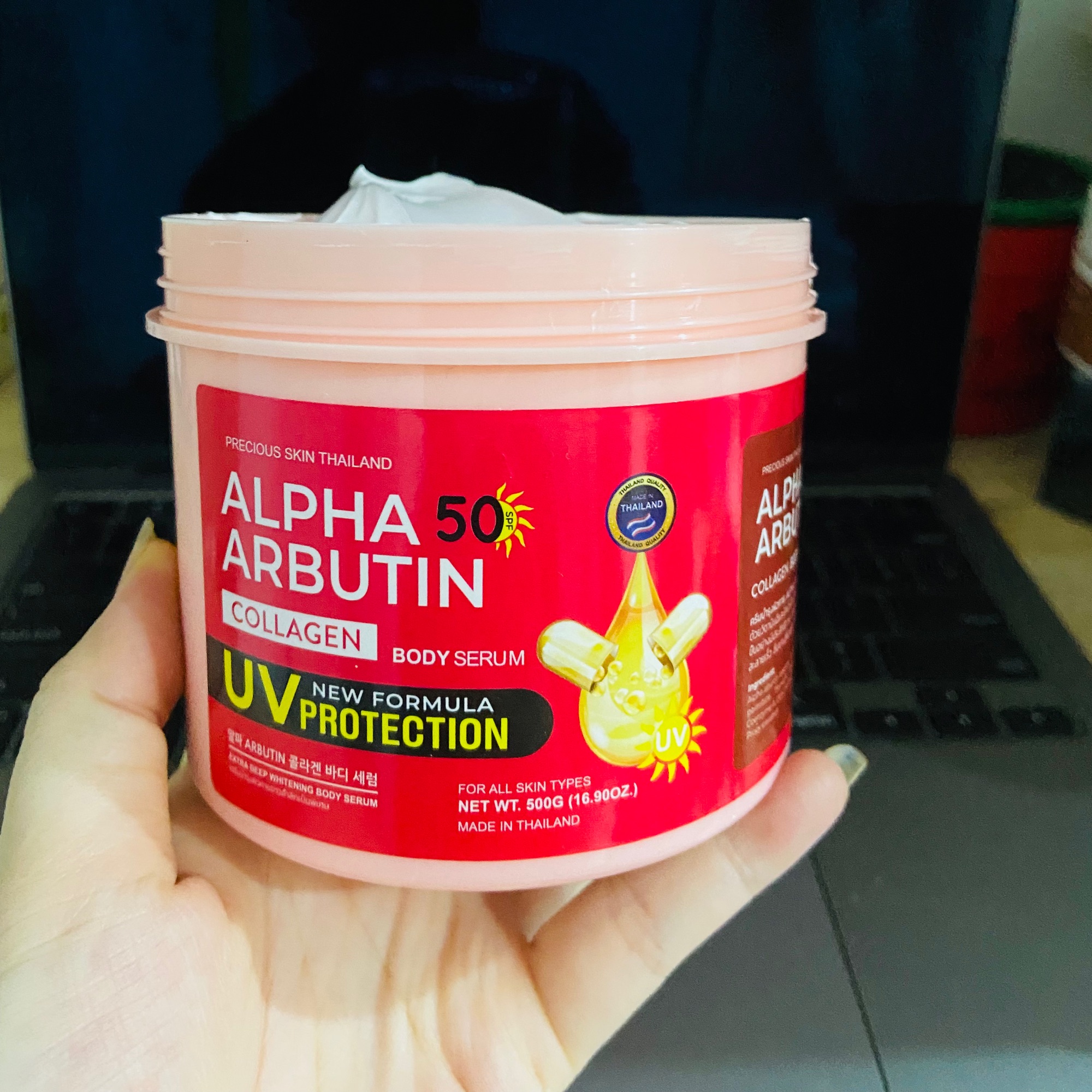 Kem body kích trắng alpha arbutin 500gr