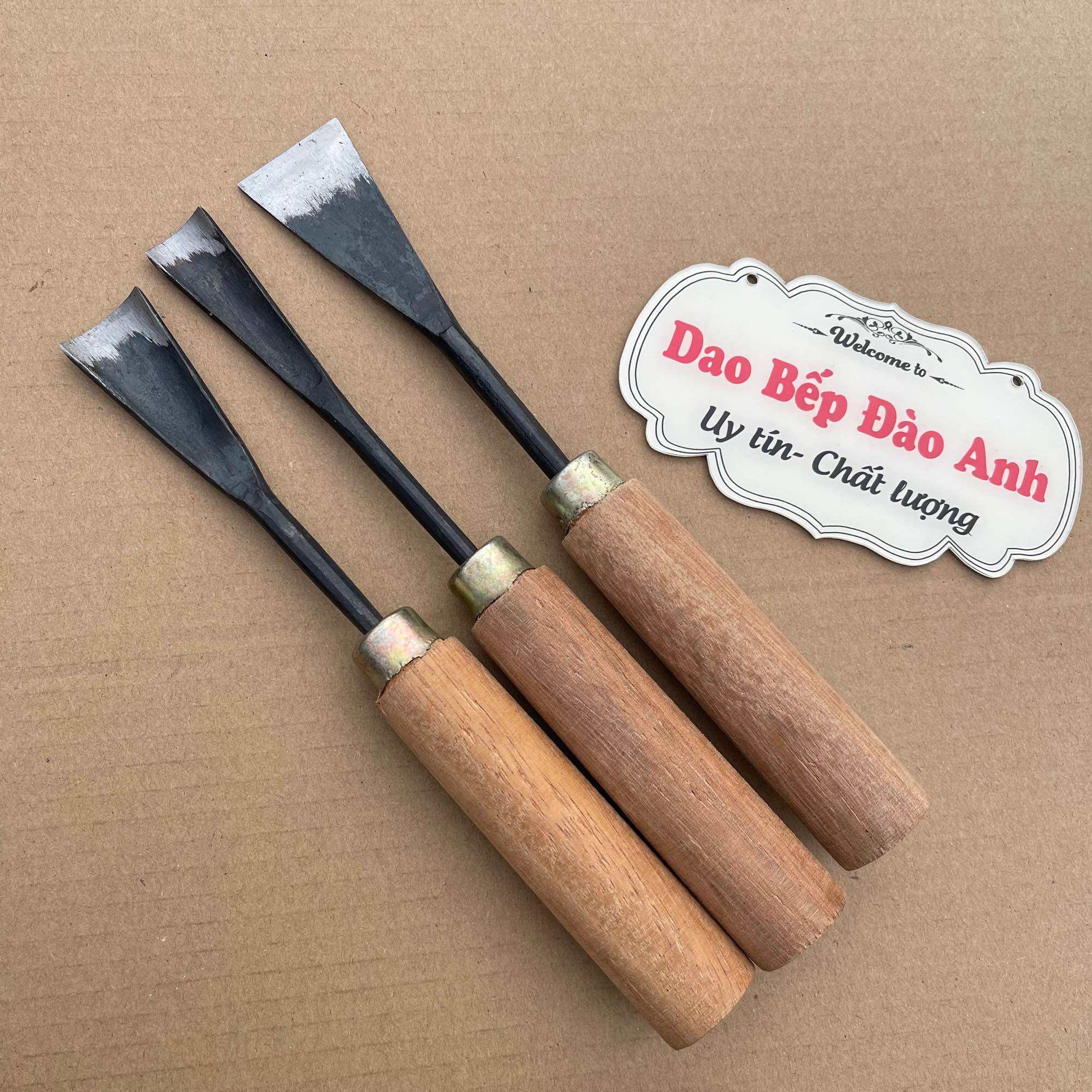 Đục bonsai bộ 3 đục tạo dáng cây cảnh chuôi gỗ lim chuẩn nhíp xe