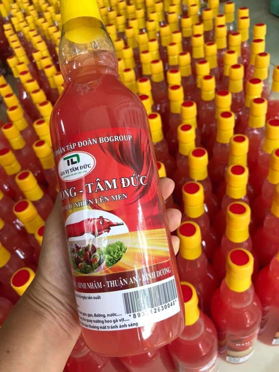 Dấm hồng lên men tự nhiên - dấm hồng tâm đức