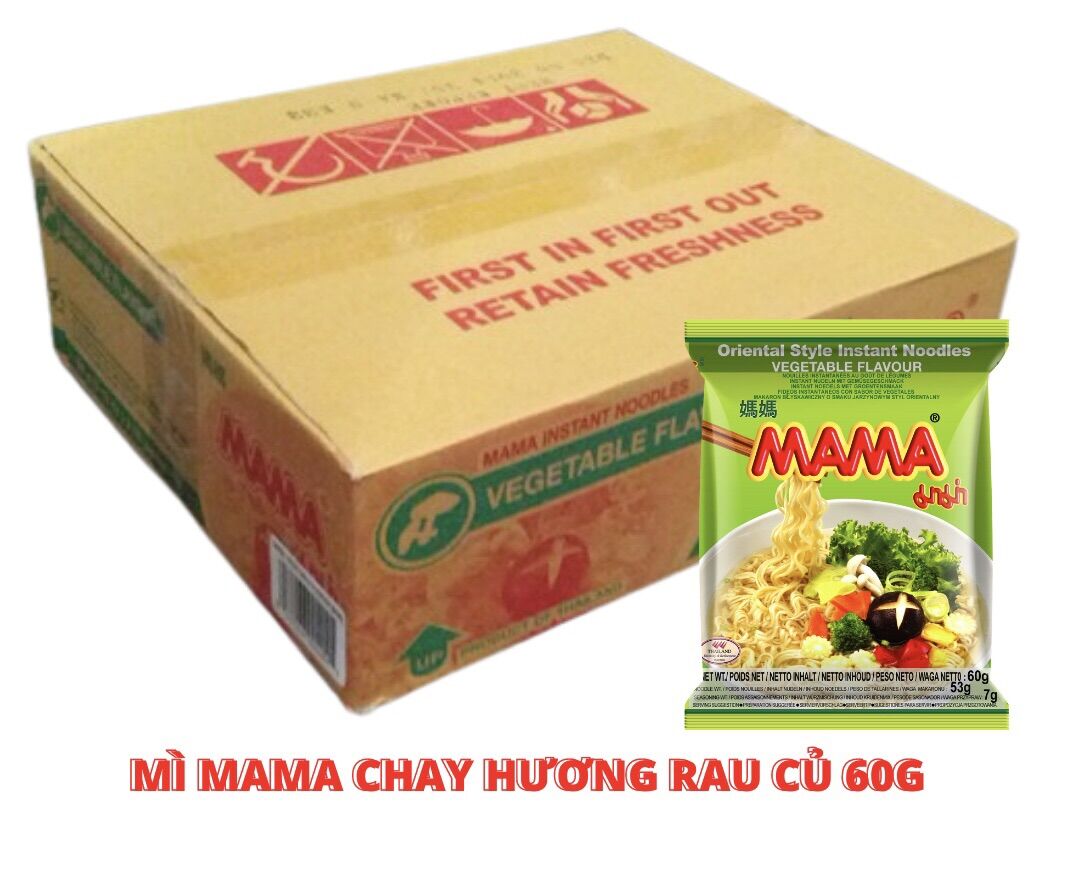 Thùng 30 gói - mì thái mama hương rau củ 60g