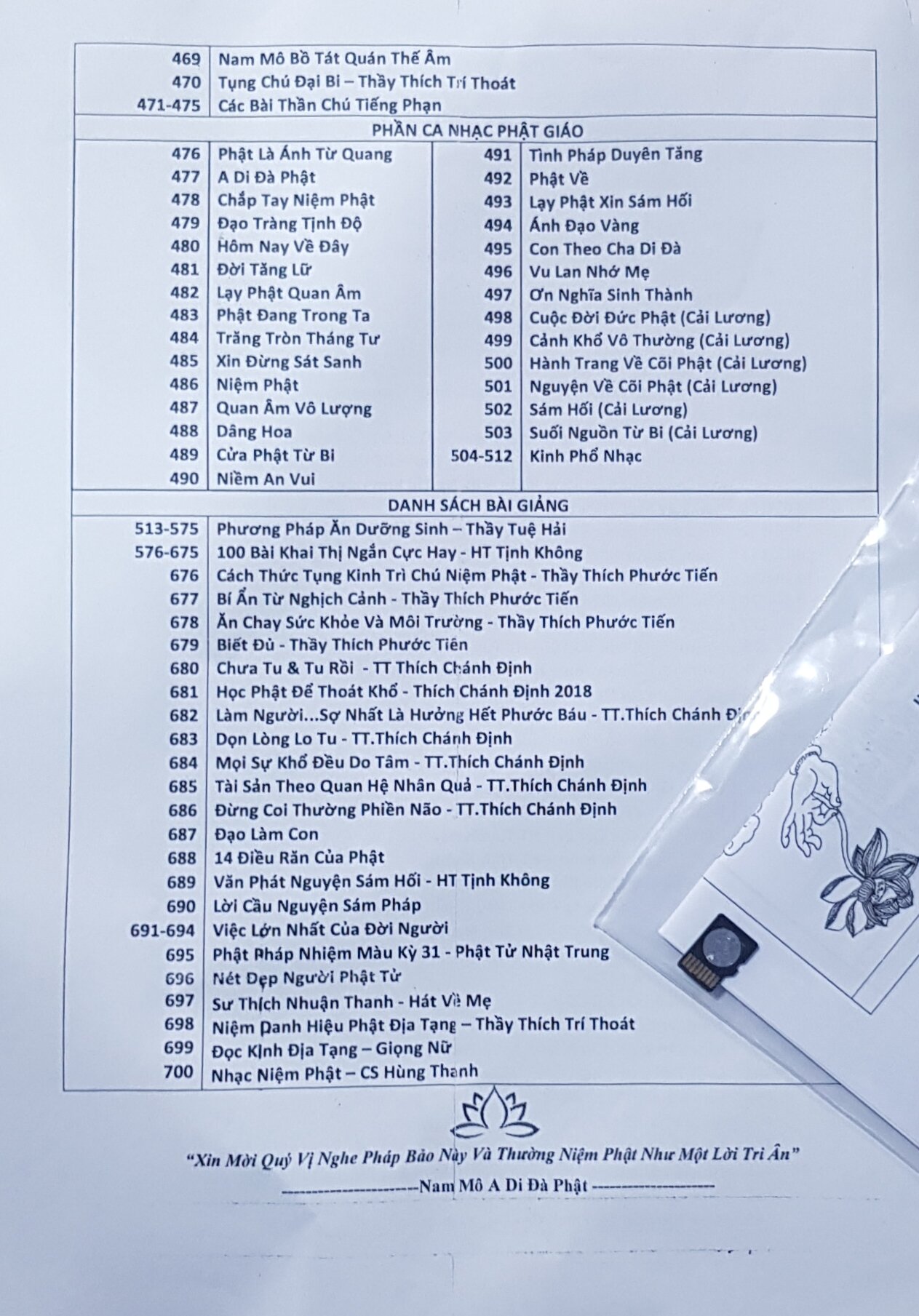 Thẻ nhớ 8g có chép sẵn 700bài giảng