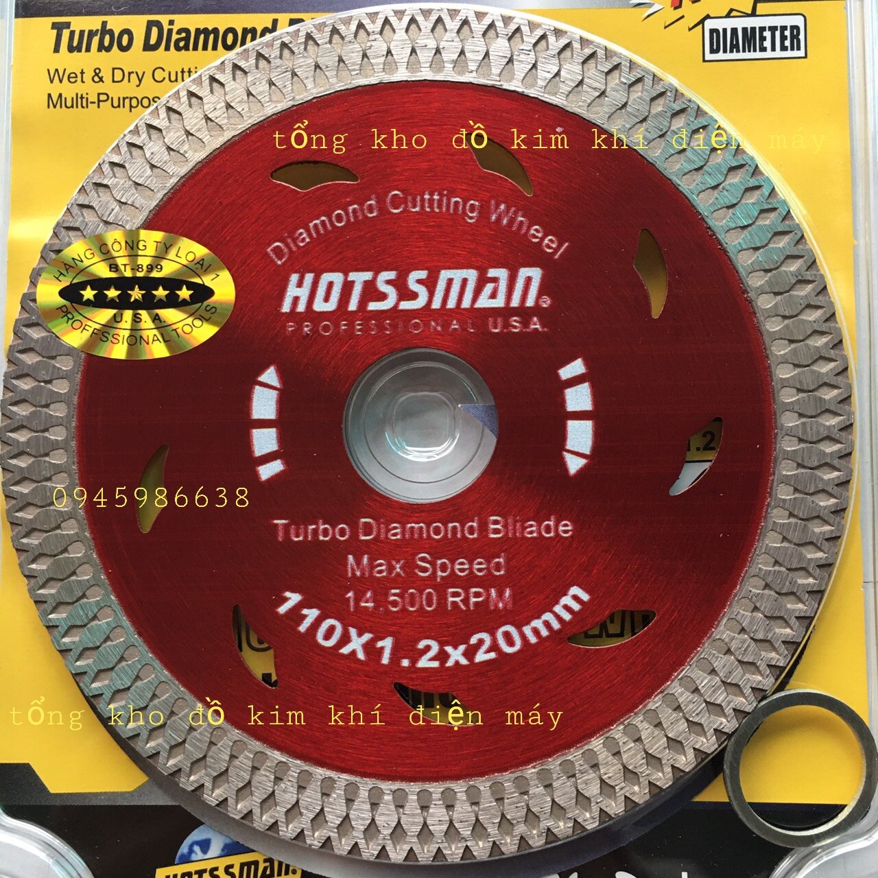 Lưỡi cắt gạch đa năng hotssman hotsman 105mm . luoi cat gach da nang. lưỡi cắt đá hoa cương. luoi cat da hoa cuong. lưỡi cắt gạch hosman 1 tấc. luoi cat gach hosman. lưỡi cắt gạch 1 tấc 110mm