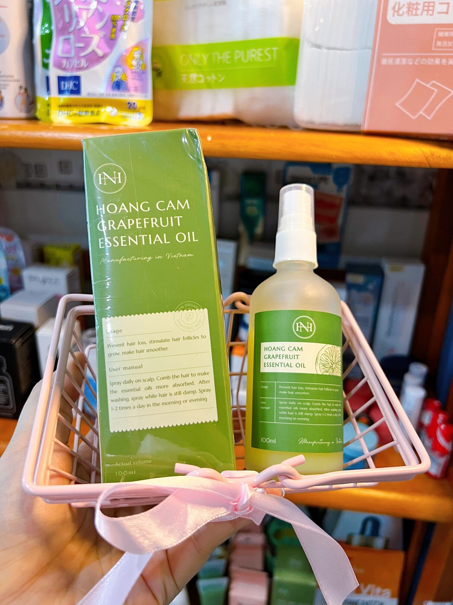Xịt mọc tóc tinh dầu bưởi hoàng cầm giúp kích mọc tóc làm dày dài tóc 100ml