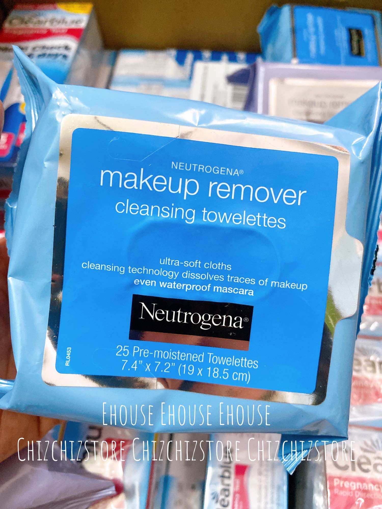 Khăn giấy ướt tẩy trang neutrogena makeup remover 25wipes