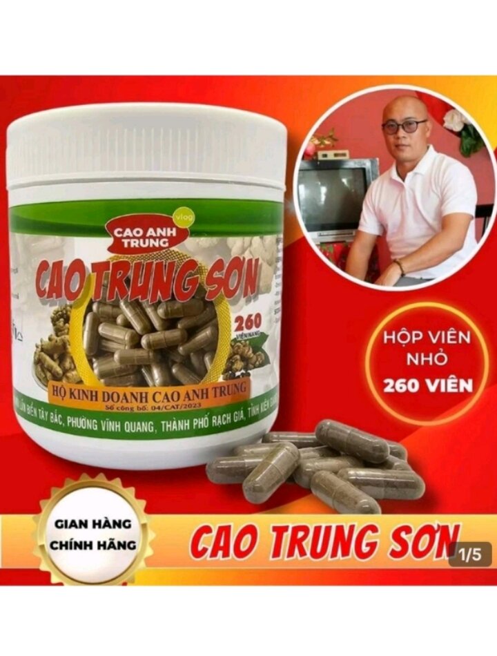 Hộp 260 Viên Ngải Đen Cao Trung Sơn - Chính Hãng