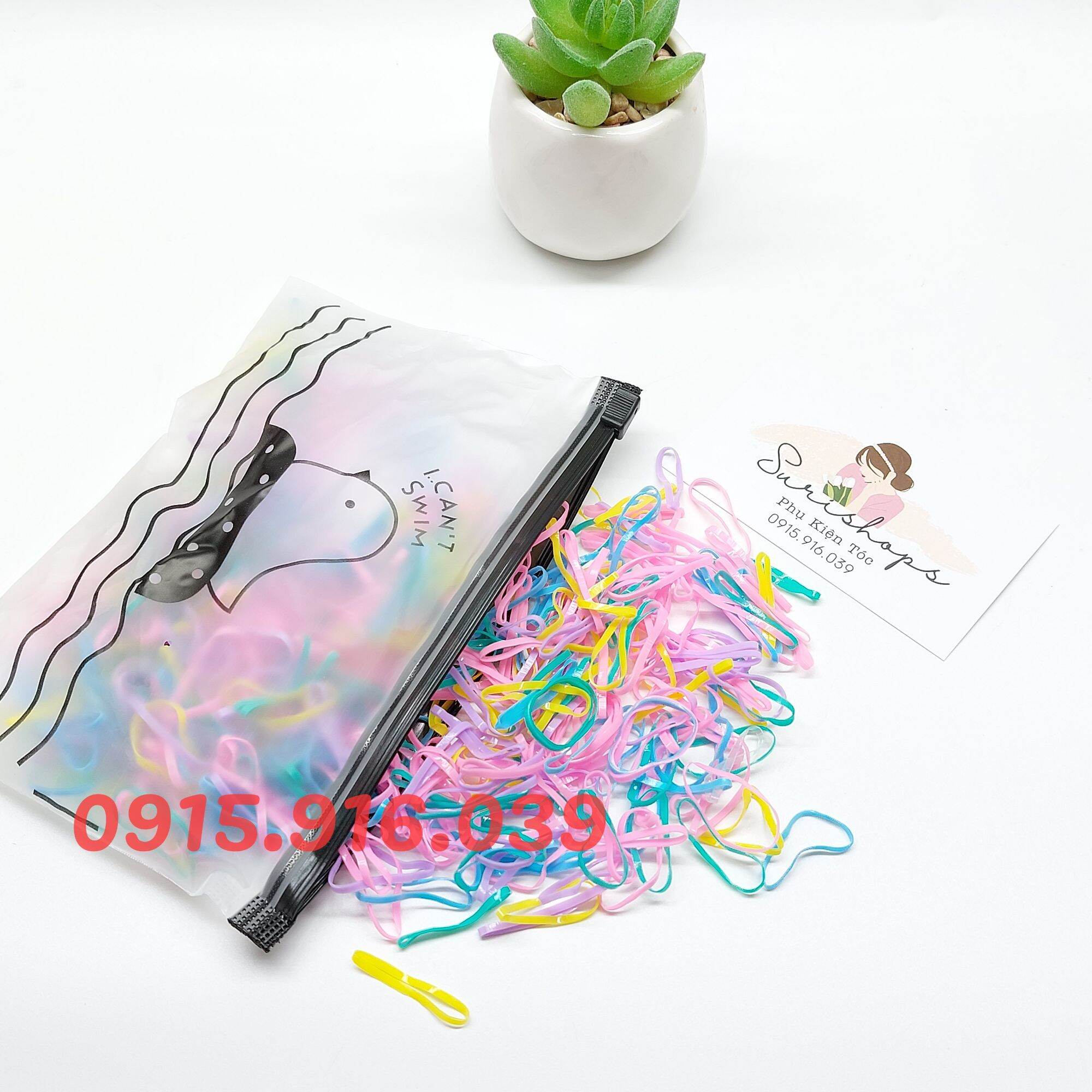 Thun Cột Tóc Túi Zip, Chun Buộc Tóc Size Nhỏ