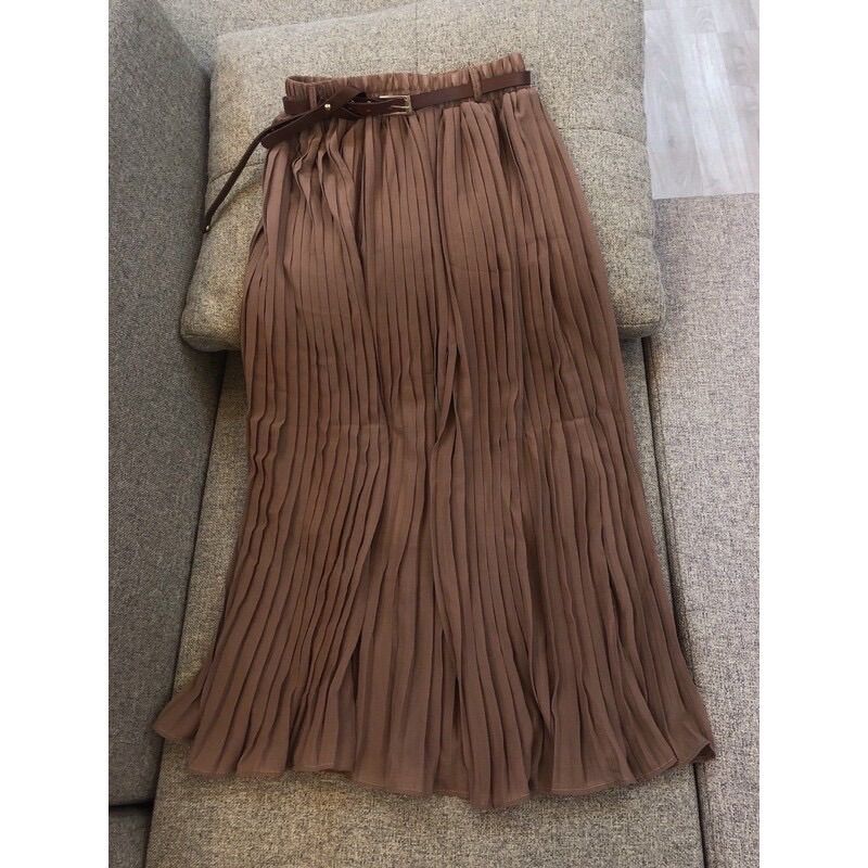 [Oanh BStore] Chân váy xếp ly dáng dài có kèm đai