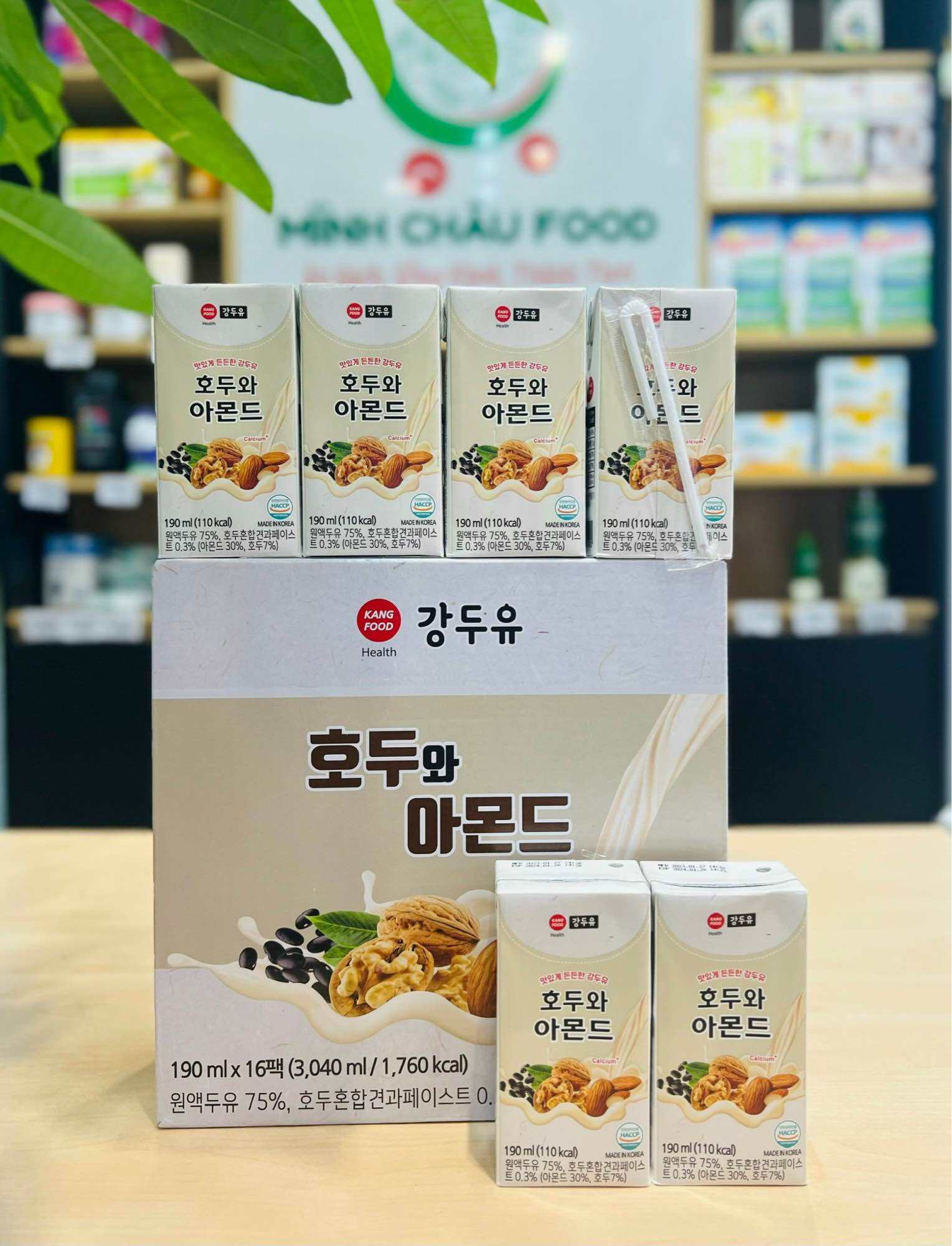 Sữa hạt óc chó hạnh nhân đậu đen bổ sung nhiều canxi Ca+ Kang’s Food Hàn Quốc